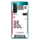 For Huawei P Smart 2021 / Y7A Boarding Pass Series TPU Phone Protective Case(Flag Seoul)