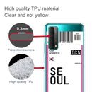 For Huawei P Smart 2021 / Y7A Boarding Pass Series TPU Phone Protective Case(Flag Seoul)
