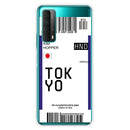 For Huawei P Smart 2021 / Y7A Boarding Pass Series TPU Phone Protective Case(Flag Tokyo)