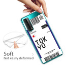 For Huawei P Smart 2021 / Y7A Boarding Pass Series TPU Phone Protective Case(Flag Tokyo)
