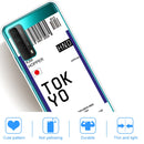For Huawei P Smart 2021 / Y7A Boarding Pass Series TPU Phone Protective Case(Flag Tokyo)