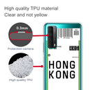 For Huawei P Smart 2021 / Y7A Boarding Pass Series TPU Phone Protective Case(Hong Kong)
