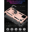 For LG K92 5G Shockproof TPU + PC Protective Case with 360 Degree Rotating Holder(Rose Gold)