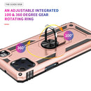 For LG K92 5G Shockproof TPU + PC Protective Case with 360 Degree Rotating Holder(Rose Gold)