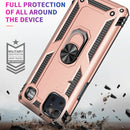 For LG K92 5G Shockproof TPU + PC Protective Case with 360 Degree Rotating Holder(Rose Gold)