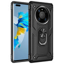 For Huawei Mate 40 Pro Shockproof TPU + PC Protective Case with 360 Degree Rotating Holder(Black)
