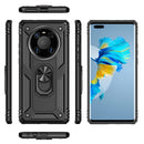 For Huawei Mate 40 Pro Shockproof TPU + PC Protective Case with 360 Degree Rotating Holder(Black)