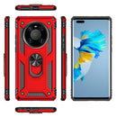 For Huawei Mate 40 Pro Shockproof TPU + PC Protective Case with 360 Degree Rotating Holder(Red)