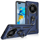 For Huawei Mate 40 Pro Shockproof TPU + PC Protective Case with 360 Degree Rotating Holder(Blue)