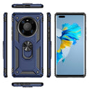 For Huawei Mate 40 Pro Shockproof TPU + PC Protective Case with 360 Degree Rotating Holder(Blue)