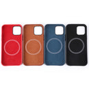 Shockproof Genuine Leather Magsafe Case For iPhone 12 Pro Max(Saddle Brown)