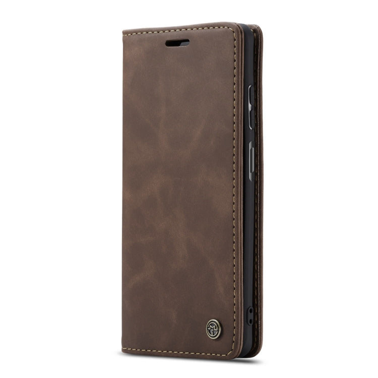 For Huawei P Smart 2021 CaseMe-013 Multifunctional Retro Frosted Horizontal Flip Leather Case with Card Slot & Holder & Wallet(Coffee)