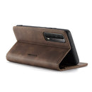 For Huawei P Smart 2021 CaseMe-013 Multifunctional Retro Frosted Horizontal Flip Leather Case with Card Slot & Holder & Wallet(Coffee)