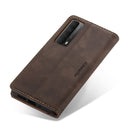 For Huawei P Smart 2021 CaseMe-013 Multifunctional Retro Frosted Horizontal Flip Leather Case with Card Slot & Holder & Wallet(Coffee)