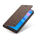 For Huawei P Smart 2021 CaseMe-013 Multifunctional Retro Frosted Horizontal Flip Leather Case with Card Slot & Holder & Wallet(Coffee)