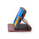 For Huawei P Smart 2021 CaseMe-013 Multifunctional Retro Frosted Horizontal Flip Leather Case with Card Slot & Holder & Wallet(Wine Red)