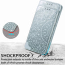 For Samsung Galaxy A71 Blooming Mandala Embossed Pattern Magnetic Horizontal Flip Leather Case with Holder & Card Slots & Wallet(Grey)