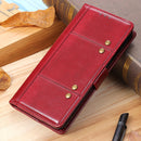 For Samsung Galaxy S21 Ultra 5G Peas Crazy Horse Texture Horizontal Flip Leather Case with Holder & Card Slots & Wallet(Red)