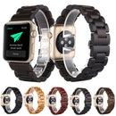 Wooden Watch Band For Apple Watch Series 7 45mm / 6 & SE & 5 & 4 44mm / 3 & 2 & 1 42mm(Dark Brown)