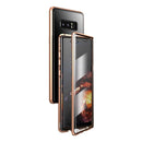 For Samsung Galaxy Note 8 Magnetic Metal Frame Double-sided Tempered Glass Case(Gold)