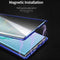 For Samsung Galaxy Note 8 Magnetic Metal Frame Double-sided Tempered Glass Case(Gold)