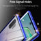 For Samsung Galaxy Note 8 Magnetic Metal Frame Double-sided Tempered Glass Case(Gold)