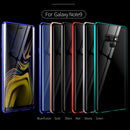 For Samsung Galaxy Note9 Magnetic Metal Frame Double-sided Tempered Glass Case(Black)