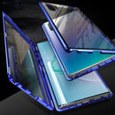 For Samsung Galaxy Note10+ Magnetic Metal Frame Double-sided Tempered Glass Case(Black)