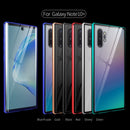 For Samsung Galaxy Note10+ Magnetic Metal Frame Double-sided Tempered Glass Case(Black)
