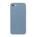 Straight Edge Solid Color TPU Shockproof Case For iPhone SE 2022 / SE 2020 / 8 / 7(Lavender Grey)