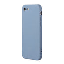 Straight Edge Solid Color TPU Shockproof Case For iPhone SE 2022 / SE 2020 / 8 / 7(Lavender Grey)