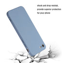 Straight Edge Solid Color TPU Shockproof Case For iPhone SE 2022 / SE 2020 / 8 / 7(Lavender Grey)