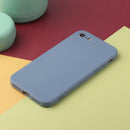 Straight Edge Solid Color TPU Shockproof Case For iPhone SE 2022 / SE 2020 / 8 / 7(Lavender Grey)