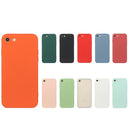Straight Edge Solid Color TPU Shockproof Case For iPhone SE 2022 / SE 2020 / 8 / 7(Lavender Grey)