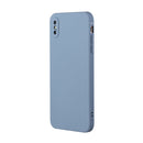 Straight Edge Solid Color TPU Shockproof Case For iPhone XS / X(Lavender Grey)