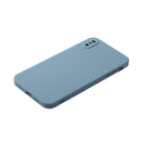 Straight Edge Solid Color TPU Shockproof Case For iPhone XS / X(Lavender Grey)