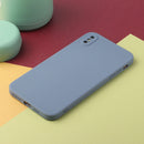 Straight Edge Solid Color TPU Shockproof Case For iPhone XS / X(Lavender Grey)