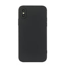 Straight Edge Solid Color TPU Shockproof Case For iPhone XS Max(Black)