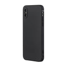Straight Edge Solid Color TPU Shockproof Case For iPhone XS Max(Black)