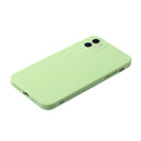 For iPhone 12 Straight Edge Solid Color TPU Shockproof Case(Matcha Green)