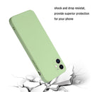For iPhone 12 Straight Edge Solid Color TPU Shockproof Case(Matcha Green)