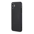 For iPhone 12 Straight Edge Solid Color TPU Shockproof Case(Black)
