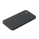 For iPhone 12 Straight Edge Solid Color TPU Shockproof Case(Black)