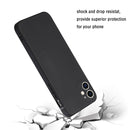 For iPhone 12 Straight Edge Solid Color TPU Shockproof Case(Black)