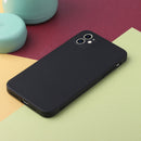 For iPhone 12 Straight Edge Solid Color TPU Shockproof Case(Black)
