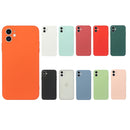 For iPhone 12 Straight Edge Solid Color TPU Shockproof Case(Black)