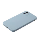 Straight Edge Solid Color TPU Shockproof Case For iPhone 12(Lavender Grey)