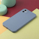 Straight Edge Solid Color TPU Shockproof Case For iPhone 12(Lavender Grey)