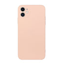 Straight Edge Solid Color TPU Shockproof Case For iPhone 12(Light Pink)