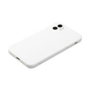 Straight Edge Solid Color TPU Shockproof Case For iPhone 12(White)